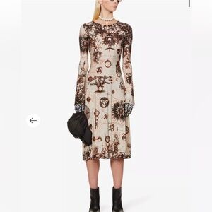 🎉HP🎉MARINE SERRE Off-White Fluid Midi Dress